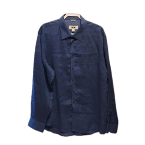 NWOT Joseph Abboud navy linen long sleeve butto-up shirt sz 2XL Tall